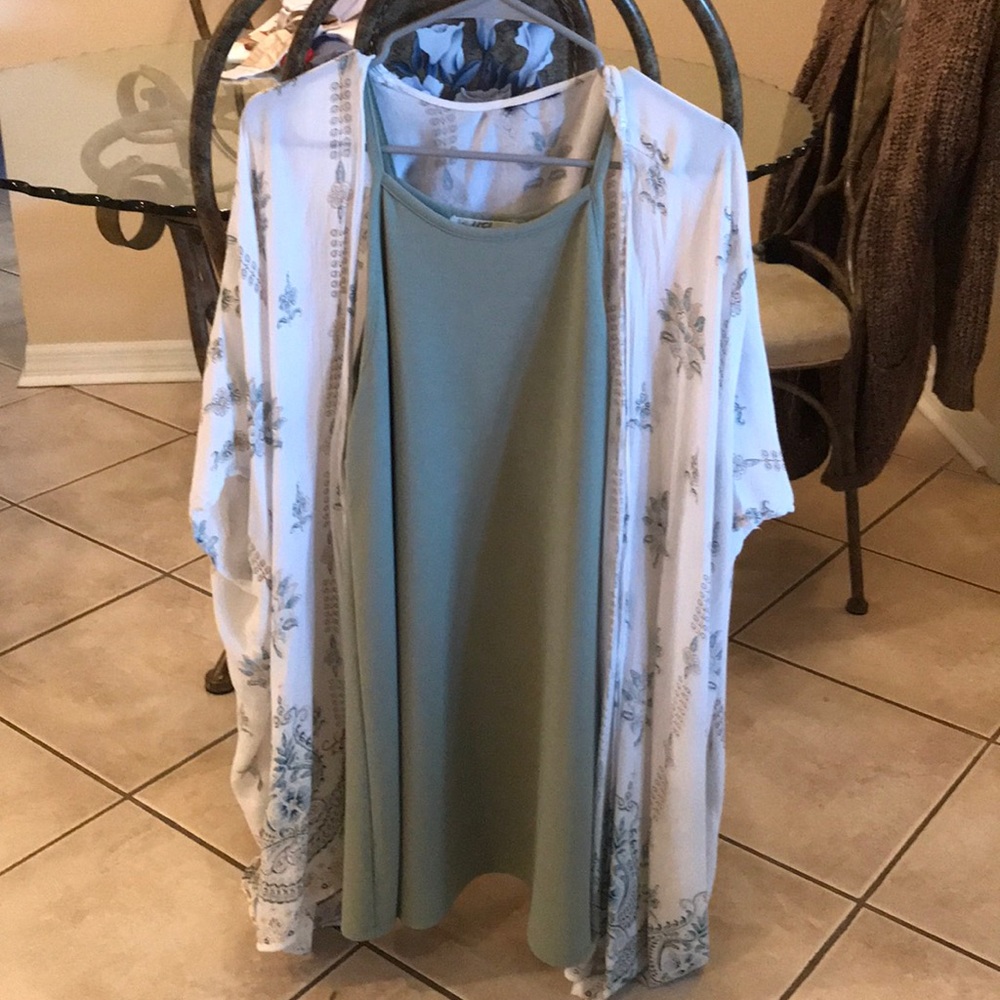 Dress with cardigan